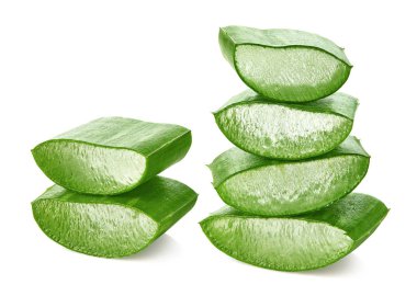 Taze dilimlenmiş Aloe Vera yaprağı