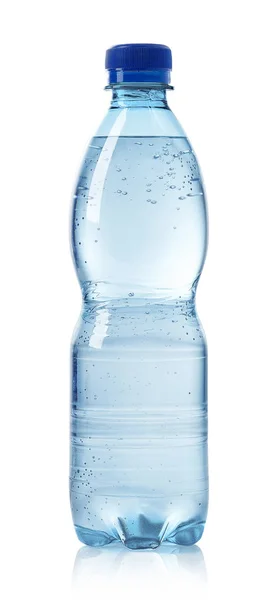 Botella azul claro de agua con gas — Foto de Stock