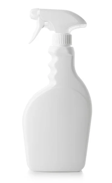 Blanco Plastic Spuitfles Geïsoleerd Witte Achtergrond — Stockfoto