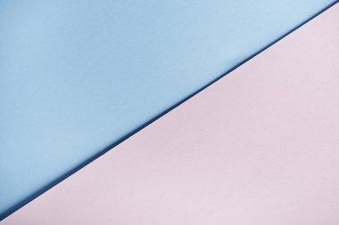 Soyut pastel geometri yaratıcı arka plan açık pembe ve mavi. Modern ve trendy en az geometrik kağıt kompozisyon. Düz yatıyordu minimalist düzeni
