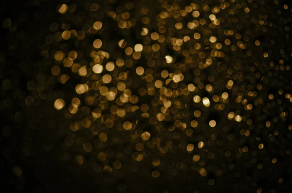 Neon Gold Lichtkreis Hintergrund Verschwimmen Lassen Funkelnde Feuerwerk Bokeh Punkte — Stockfoto