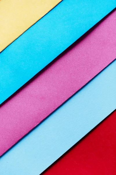 Trendy Pastel Colors Geometry Shape Flat Lay Colorful Rainbow Paper — Stock Photo, Image