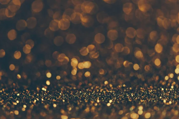 Neon Gold Lichtkreis Hintergrund verschwimmen lassen. funkelndes Feuerwerk-Bokeh — Stockfoto