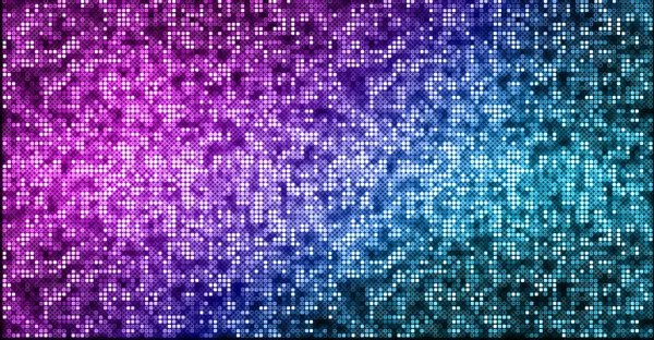 抽象ネオン輝く鮮やかな背景パターン スパークリングディスコボールの質感 現代のナイトライフやクラブ高級デザイン 未来的な紫と青のハーフトーンパノラマ壁紙 — ストック写真