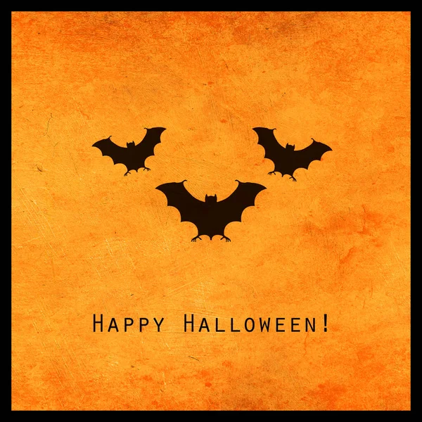 Design Minimale Halloween Con Silhouette Pipistrelli Spaventosi Biglietto Auguri Spaventoso — Foto Stock