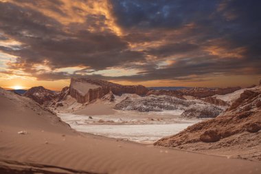 Valle de la Luna (Ay Vadisi) San Pedro de Atacama yakınlarında, Şili