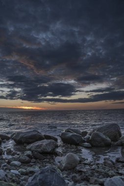 günbatımı denize. Estonya. Europe