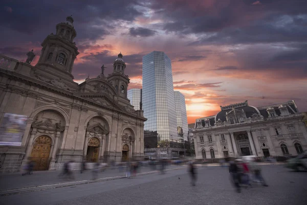 Santiago, Şili 'deki Plaza de las Armas Meydanı