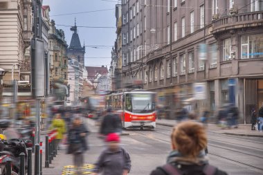Prag 'ın güzel eski caddeleri. Çek Cumhuriyeti