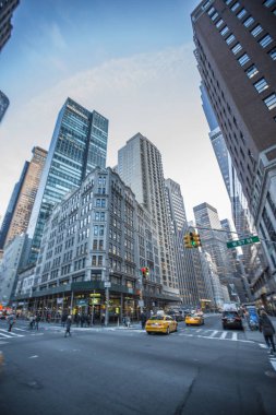 New York City-Ekim 14: Manhattan Street, 14 Ekim 2017 Manhattan, New York'ta. ABD.