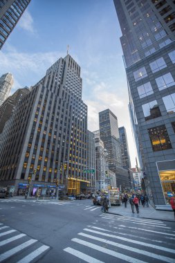 New York City-Ekim 14: Manhattan Street, 14 Ekim 2017 Manhattan, New York'ta. ABD.