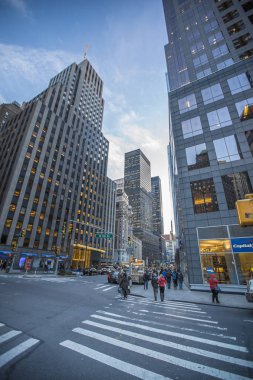 New York City-Ekim 14: Manhattan Street, 14 Ekim 2017 Manhattan, New York'ta. ABD.