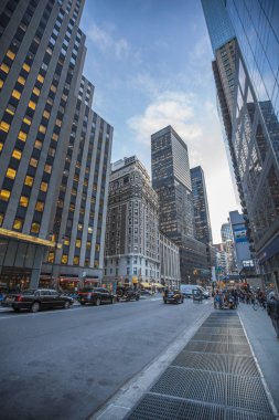 New York City-Ekim 14: Manhattan Street, 14 Ekim 2017 Manhattan, New York'ta. ABD.