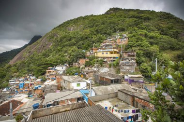 RIO DE JANEIRO, BRAZIL - March 14, 2018: Favela's houses in Rio de Janeiro