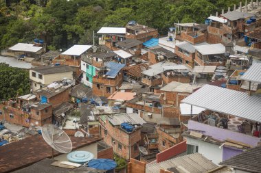 RIO DE JANEIRO, BRAZIL - March 14, 2018: Favela's houses in Rio de Janeiro