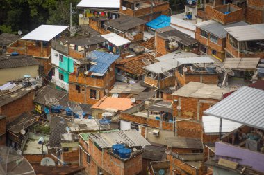 RIO DE JANEIRO, BRAZIL - March 14, 2018: Favela's houses in Rio de Janeiro