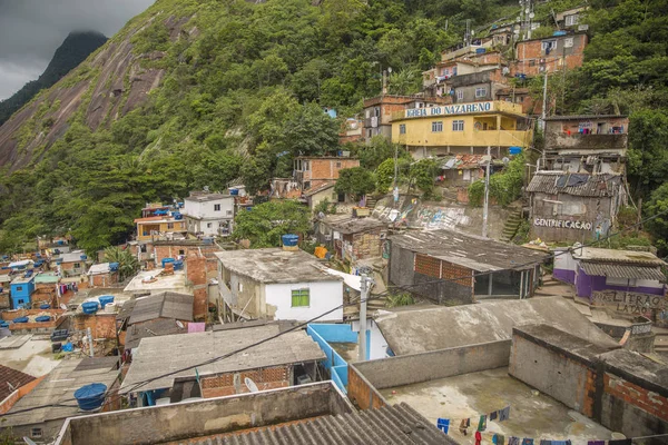 Rio Janeiro Brazil March 2018 Favela Houses Rio Janeiro — Zdjęcie stockowe