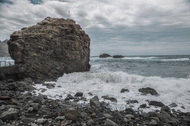 Tenerife adasındaki Taganana kıyısında - Kanarya İspanya