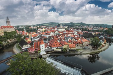 Cesky Krumlov - city South Bohemia Çek Cumhuriyeti bölge. Vltava Nehri üzerinde yer alan. Unesco Dünya Mirası ilan.