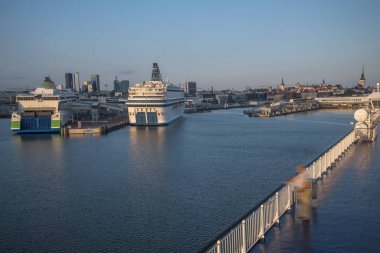 Şafakta cruise liner Tallinn bağlantı noktası gitmeye hazırlanıyor