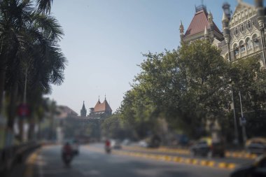 Hindistan 'ın Mumbai şehrinin sokakları. Şehir merkezi