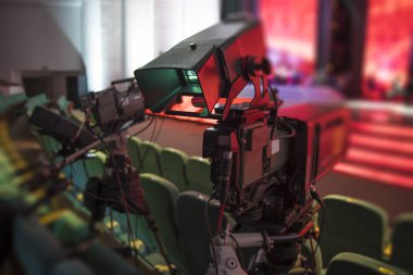 Konserdeki stüdyo kamerası. televizyon çekimi