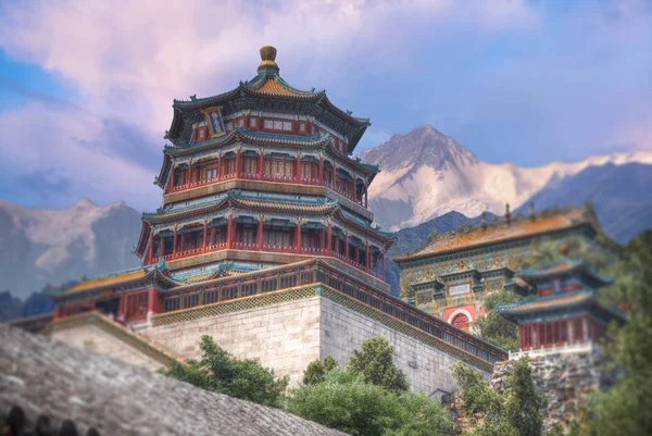 Yaz Mparatorluk Sarayı Pekin Eteklerinde Çin — Stok fotoğraf