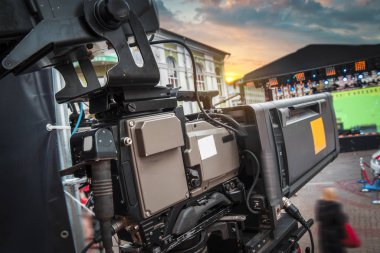 Konserdeki stüdyo kamerası. televizyon çekimi