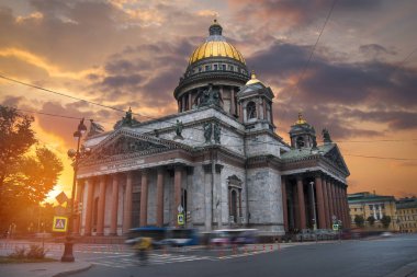 Aziz Isaac Katedrali. St. Petersburg 'daki en büyük Ortodoks kilisesi..