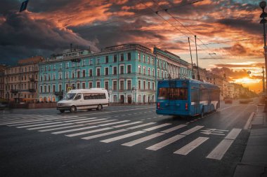 Nevsky prospekt - St. Petersburg 'un ana caddesi. Rusya