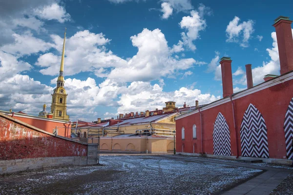 Петропавловская Крепость Санкт Петербурге Расположена Заячьем Острове — стоковое фото