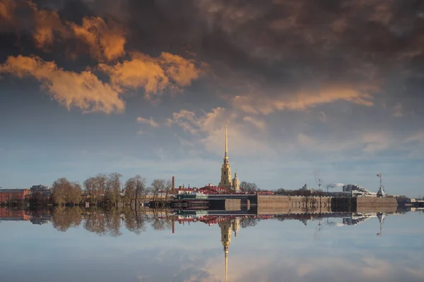 Peter Och Paul Fästning Sankt Petersburg Som Ligger Hare Island — Stockfoto