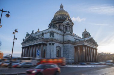 Aziz Isaac Katedrali. St. Petersburg 'daki en büyük Ortodoks kilisesi..