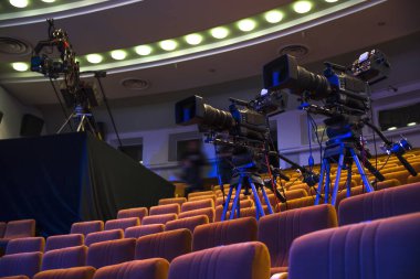 Konserdeki stüdyo kamerası. televizyon çekimi