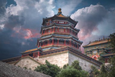 Yaz İmparatorluk Sarayı Pekin eteklerinde. Çin