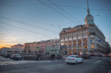 Nevsky prospekt - St. Petersburg 'un ana caddesi. Rusya