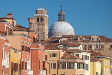 Venedik 'teki su kanalları. İtalya