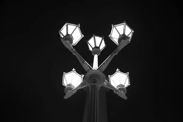 Street light. Black and white photography