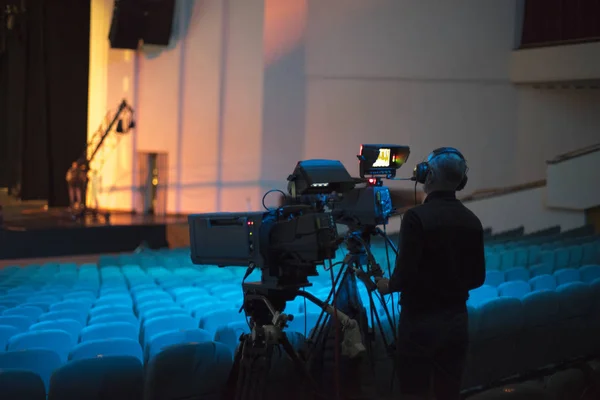 Filmar um concerto na televisão — Fotografia de Stock