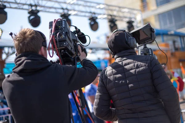 Câmera de tv — Fotografia de Stock