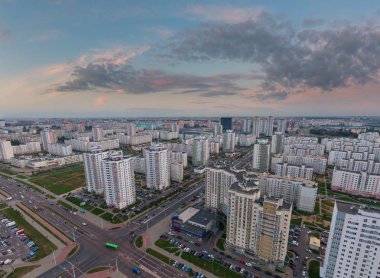 Minsk şehrin yeni alanları.
