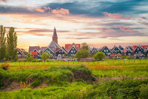 Traditionele Huizen Nederland Stad Volendam Nederland — Stockfoto