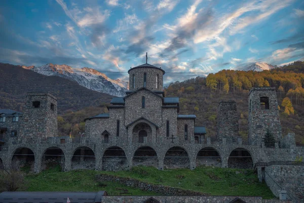 Monasterio Fiagdon Las Montañas Del Cáucaso Rusia — Foto de Stock