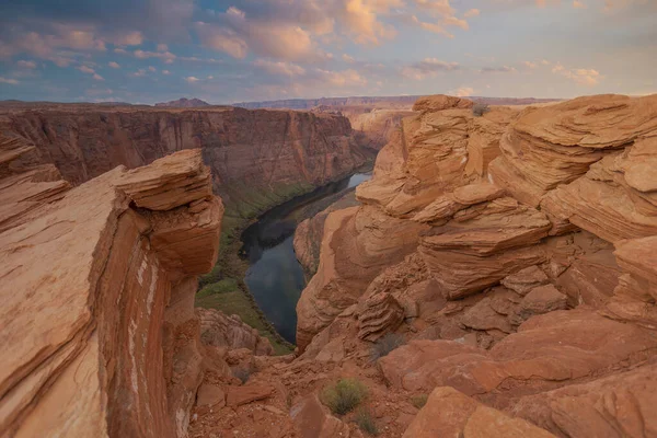 Διάσημο Horseshoe Bend Του Ποταμού Κολοράντο Στη Βόρεια Αριζόνα — Φωτογραφία Αρχείου