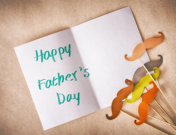Gelukkige Vaderdag Briefkaart Lichte Achtergrond — Stockfoto