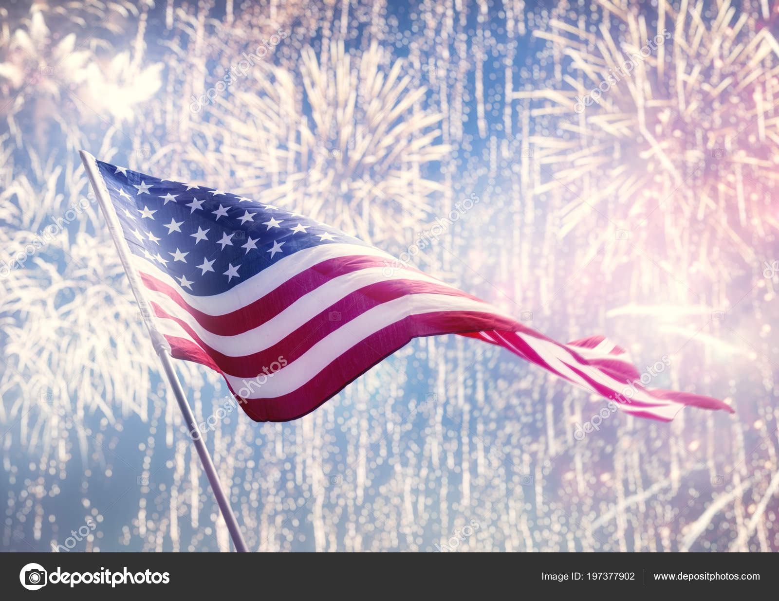 Patriotic Holiday Usa Celebrating 4th July American Flag