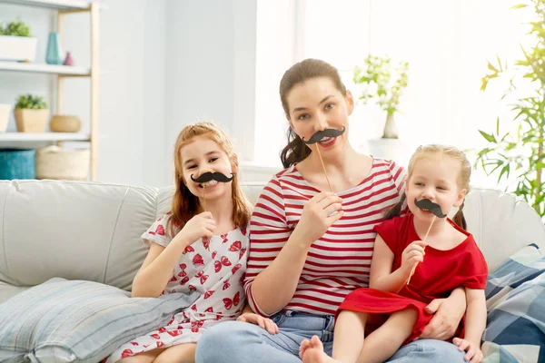 Family playing at home — Stock Photo, Image