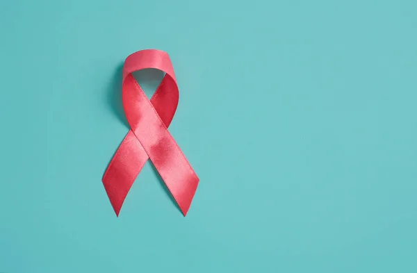 Pink ribbon like a symbol of Breast Cancer Awareness — Stock Photo, Image