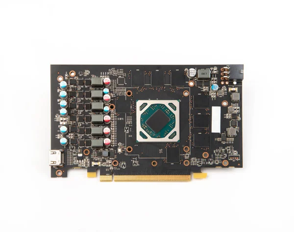 Graphic card with processor for mining cryptocurrency — Stock Photo, Image