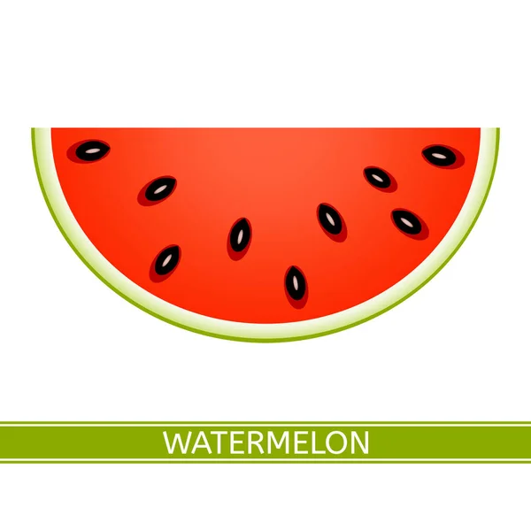 Vattenmelon slice ikonen — Stock vektor